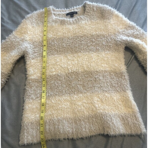 Banana Republic Merino Wool Furry Striped Cocoon Fluffy Pullover Sweater Sz S - Picture 9 of 9